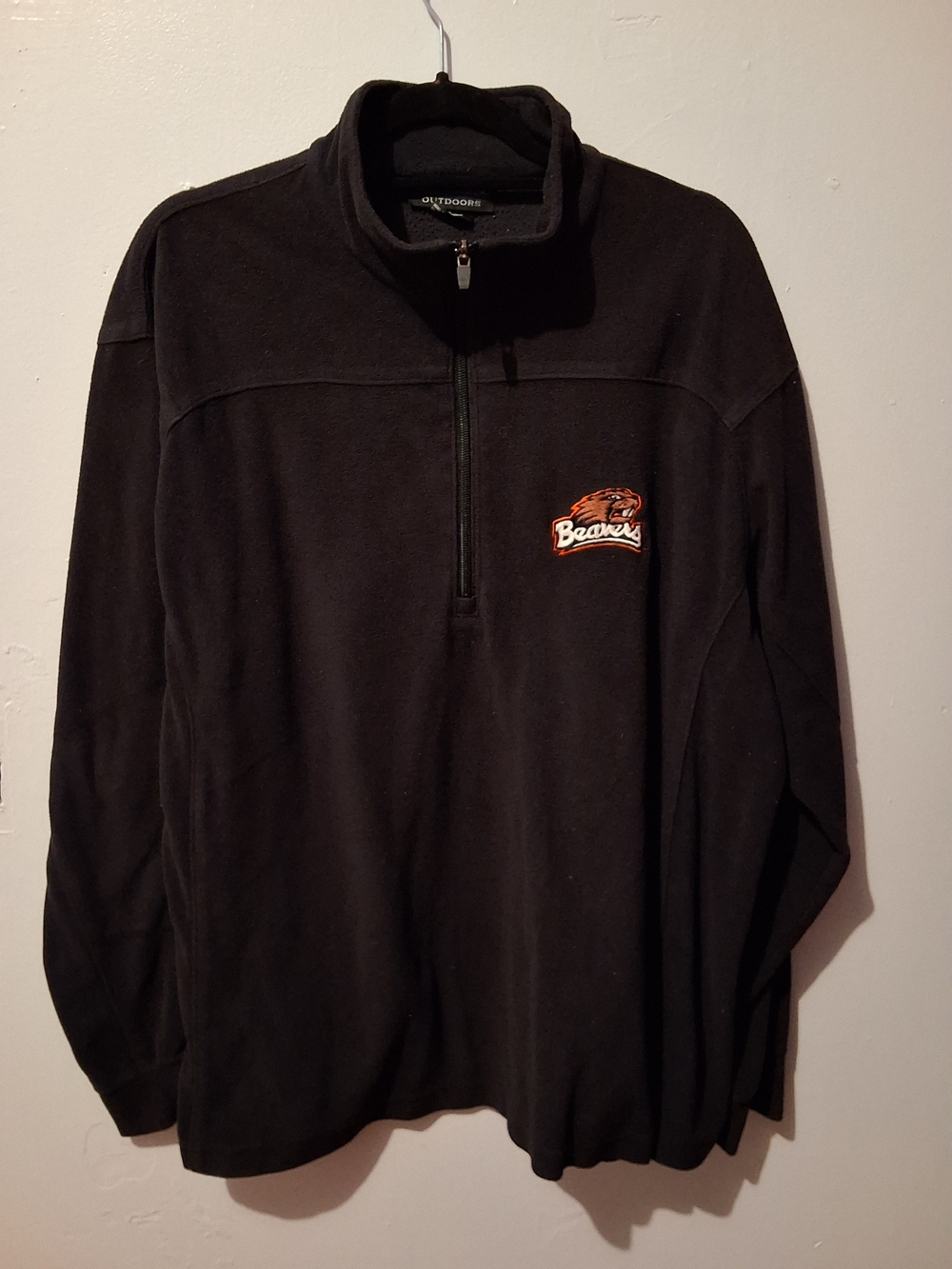 Black Oregon Beavers Half-Zip Fleece Pullover